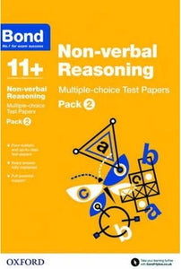 Bond 11 Nonverbal Reasoning Multiple Choice Test Papers Pack 2