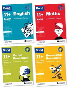 Bond 11+: English, Maths, Verbal & Non-verbal Reasoning Assessment Papers Bundle for 8-9 yrs(4 books)