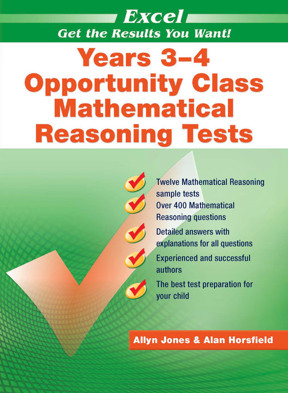 Excel Opportunity Class Mathematical Reasoning Tests for Years 3–4