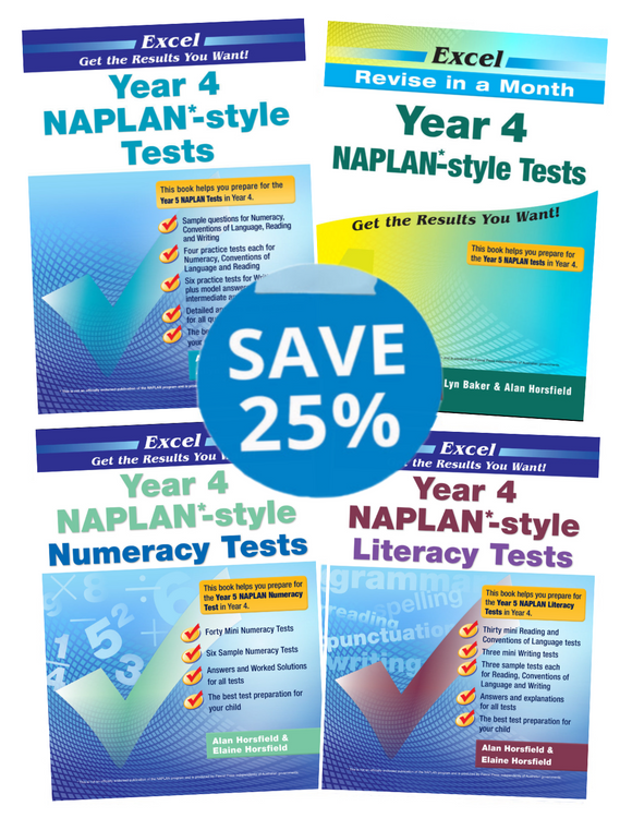 Excel NAPLAN* Book Pack Year 4 (4 Books)