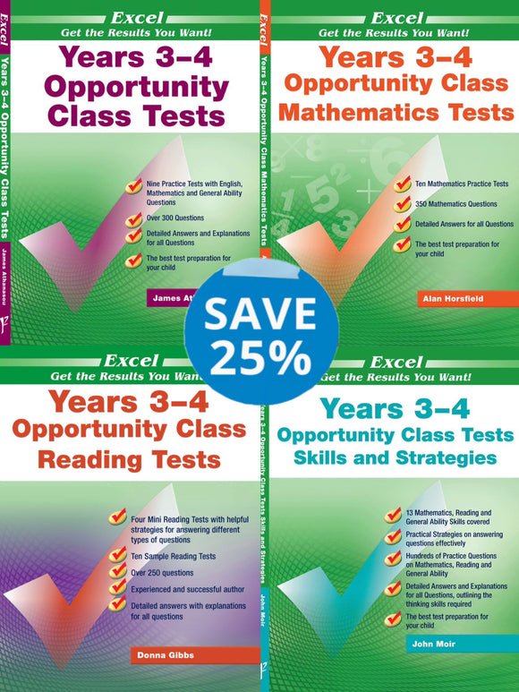 Year 3-4 Opportunity Class Test pack(4 Books)