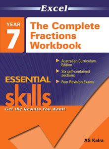 Excel Essential Skills - The Complete Fractions Workbook Year 7