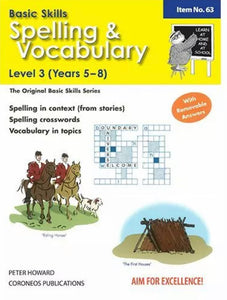 Spelling / Vocabulary Level 3 Yrs 5 - 8 (Basic Skills No. 63)