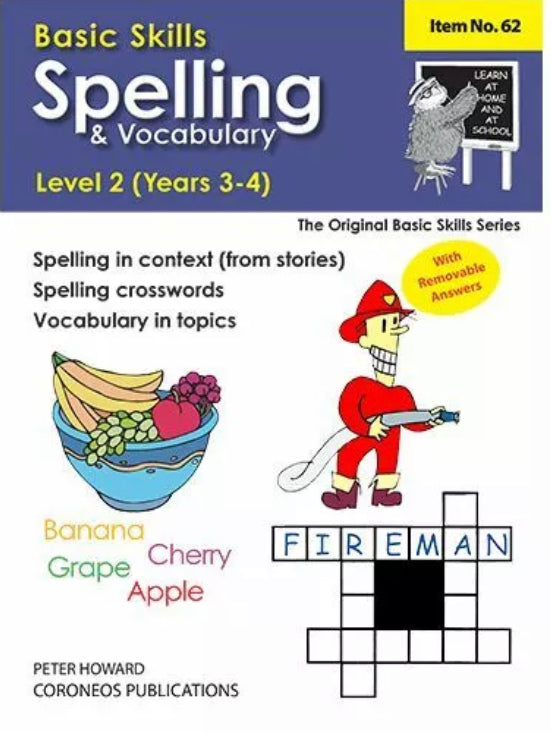 Spelling Vocabulary Level Yrs (Basic Skills No. 62)